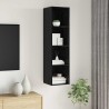 Ensemble meuble TV Montage mural Chêne noir 37 x 37 x 142,5 cm 633605633605