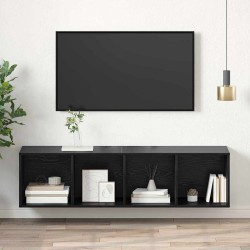 Ensemble meuble TV Montage mural Chêne noir 37 x 37 x 142,5 cm 633605633605