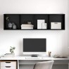Ensemble meuble TV Montage mural Chêne noir 37 x 37 x 142,5 cm 633605633605
