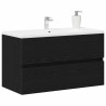 Meuble de Lavabo de Salle de Bain Chêne noir 80 x 38,5 x 45 cm 633606633606