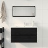Meuble de Lavabo de Salle de Bain Chêne noir 80 x 38,5 x 45 cm 633606633606