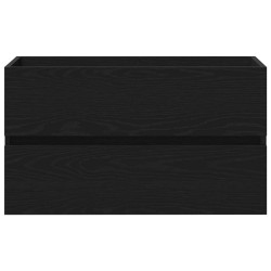 Meuble de Lavabo de Salle de Bain Chêne noir 80 x 38,5 x 45 cm 633606633606