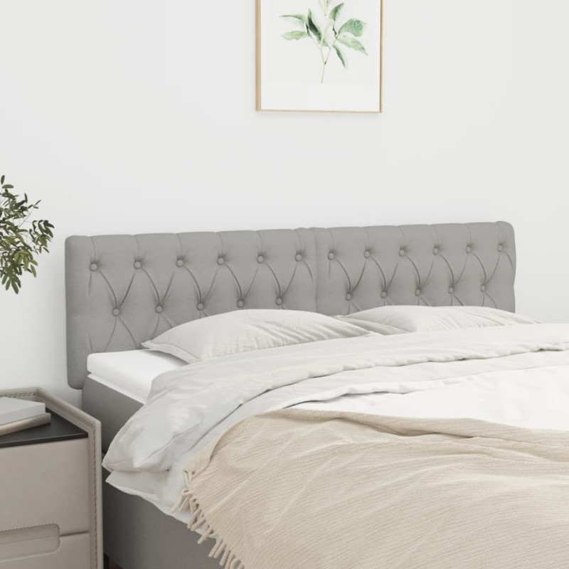 Têtes de lit Gris clair 160x7x78/88 cm Tissu 633609633609