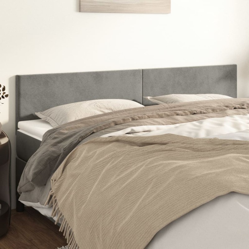Têtes de lit Gris clair 180x5x78/88 cm Velours 633610633610