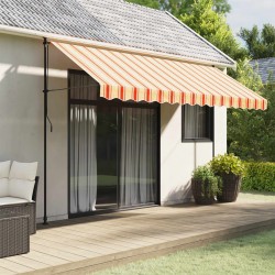 Tissu de remplacement de cantonnière d’auvent jaune orange 4 m 633611633611