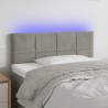 Tête de lit à LED Gris clair 90x5x78/88 cm Velours 633618633618