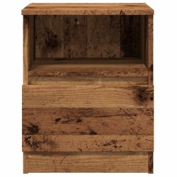 Table de chevet 2 pcs vieux bois 40x40x50 cm bois d’ingénierie 633621633621