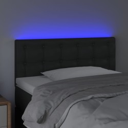Tête de lit à LED Noir 90x5x78/88 cm Similicuir 633622633622