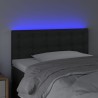 Tête de lit à LED Noir 90x5x78/88 cm Similicuir 633622633622