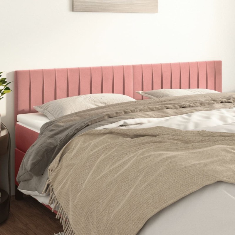 Têtes de lit Rose 200x5x78/88 cm Velours 633626633626
