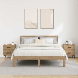 Cabinet de chevet 2 pc Chêne artisanal 40 x 35 x 47,5 cm 633628633628