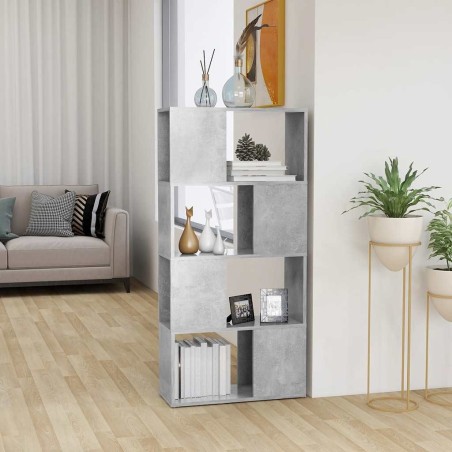 Bibliothèque/Séparateur de pièce Gris béton 60x24x124,5 cm 633633633633