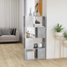 Bibliothèque/Séparateur de pièce Gris béton 60x24x124,5 cm 633633633633