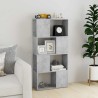 Bibliothèque/Séparateur de pièce Gris béton 60x24x124,5 cm 633633633633