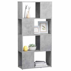 Bibliothèque/Séparateur de pièce Gris béton 60x24x124,5 cm 633633633633