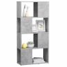 Bibliothèque/Séparateur de pièce Gris béton 60x24x124,5 cm 633633633633