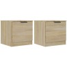 Tables de chevet 2 pcs Chêne sonoma 40x39x40 cm 633636633636