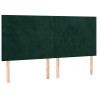 Tête de lit Vert foncé 180x5x118/128 cm Velours 633637633637