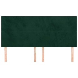 Tête de lit Vert foncé 180x5x118/128 cm Velours 633637633637