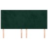 Tête de lit Vert foncé 180x5x118/128 cm Velours 633637633637