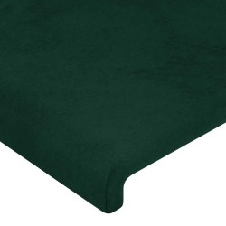 Tête de lit Vert foncé 180x5x118/128 cm Velours 633637633637