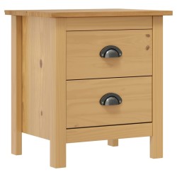 Tables de chevet Hill 2 pcs 46x35x49,5 cm Bois de pin solide 633639633639