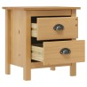 Tables de chevet Hill 2 pcs 46x35x49,5 cm Bois de pin solide 633639633639