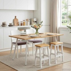 Tabouret de bar haut EKAI 2 pcs Blanc 40 x 29 x 63 cm 633641633641
