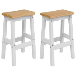 Tabouret de bar haut EKAI 2 pcs Blanc 40 x 29 x 63 cm 633641633641