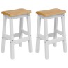 Tabouret de bar haut EKAI 2 pcs Blanc 40 x 29 x 63 cm 633641633641