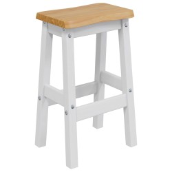Tabouret de bar haut EKAI 2 pcs Blanc 40 x 29 x 63 cm 633641633641