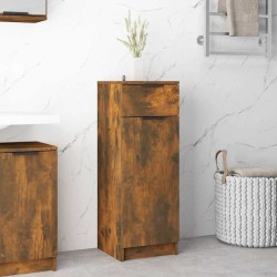 Armoire de bain Chêne fumé 32x34x90 cm Bois d'ingénierie 633643633643