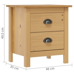 Table de chevet Hill 46x35x49,5 cm Bois de pin solide 633644633644