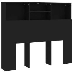Armoire de tête de lit Noir 120x19x103,5 cm 633648633648