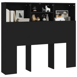 Armoire de tête de lit Noir 120x19x103,5 cm 633648633648