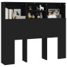 Armoire de tête de lit Noir 120x19x103,5 cm 633648633648