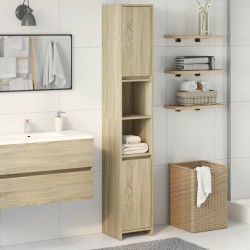 Armoire de salle de bain Chêne sonoma 30x30x183,5 cm Aggloméré 633654633654