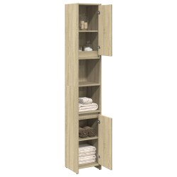Armoire de salle de bain Chêne sonoma 30x30x183,5 cm Aggloméré 633654633654