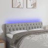 Tête de lit à LED Gris clair 160x7x78/88 cm Tissu 633659633659