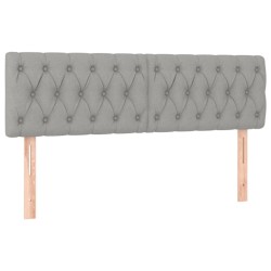 Tête de lit à LED Gris clair 160x7x78/88 cm Tissu 633659633659