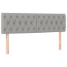 Tête de lit à LED Gris clair 160x7x78/88 cm Tissu 633659633659
