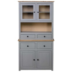 Buffet haut Gris 93x40,5x180 cm Pin Gamme Panama 633660633660