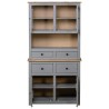 Buffet haut Gris 93x40,5x180 cm Pin Gamme Panama 633660633660
