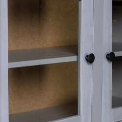 Buffet haut Gris 93x40,5x180 cm Pin Gamme Panama 633660633660