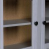 Buffet haut Gris 93x40,5x180 cm Pin Gamme Panama 633660633660