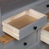 Buffet haut Gris 93x40,5x180 cm Pin Gamme Panama 633660633660