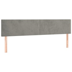 Tête de lit à LED Gris clair 180x5x78/88 cm Velours 633662633662