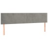 Tête de lit à LED Gris clair 180x5x78/88 cm Velours 633662633662