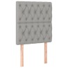 Tête de lit à LED Gris clair 80x7x118/128 cm Tissu 633663633663
