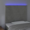 Tête de lit à LED Gris clair 90x5x118/128 cm Velours 633665633665